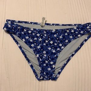 Blue floral bikini bottoms